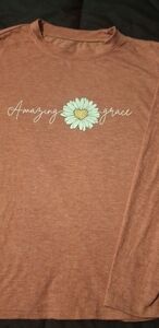 Mauve Long Sleeve Shirt with Daisy Graphic